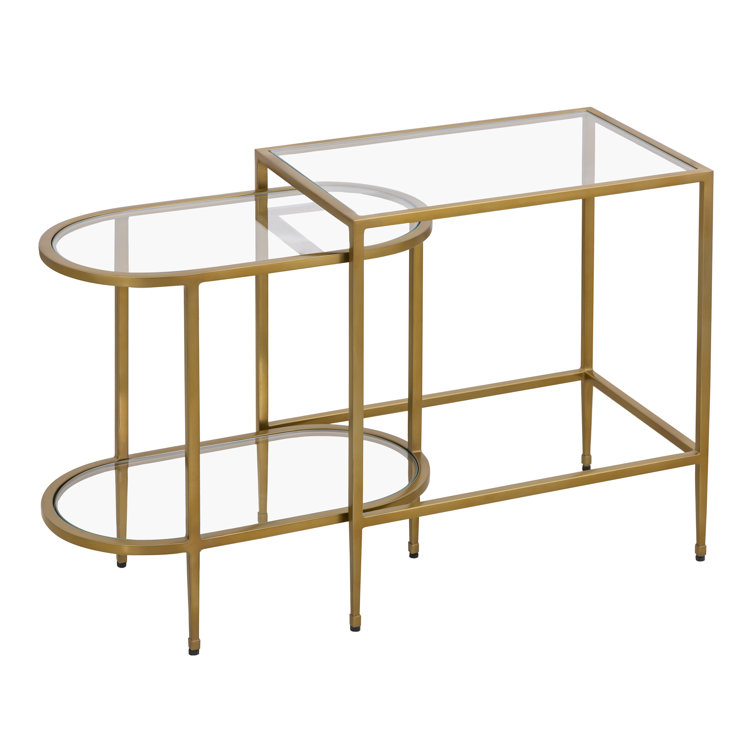 Everly Quinn Glass Top Nesting Tables - Wayfair Canada